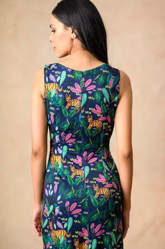 Our signature style jungle (copyright) print ruching gown