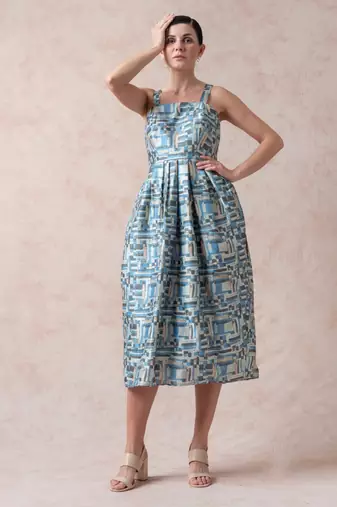Casal grey pink print pure silk gown with shrug