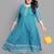Women'S Plus Size Cotton Geometric Print Anarkali Kurti (Teal)
