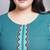 Women'S Plus Size Cotton Geometric Print Anarkali Kurti (Teal)