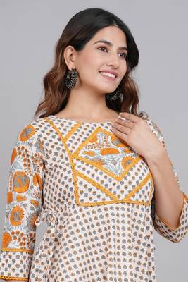 Women'S Floral Printed Anarkali Kurti (Multi) 5