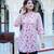 Women'S Floral Printed Short Kurti (White)