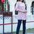 Women'S Floral Printed Short Kurti (White)