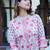 Women'S Floral Printed Short Kurti (White)