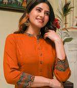 Women'S Rayon Zig-Zag Printed A-Line Kurti (Multi)