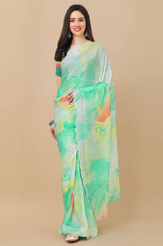 MANNEQUINE STONE WORK SAREE WITH STONE WORK BLOUSE