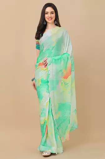 MANNEQUINE STONE WORK SAREE WITH STONE WORK BLOUSE