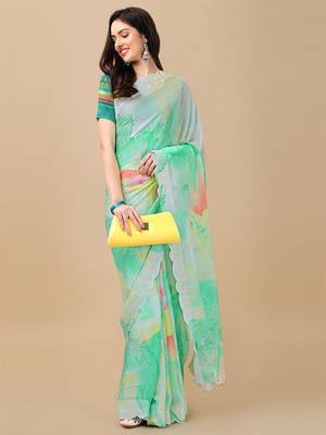 MANNEQUINE STONE WORK SAREE WITH STONE WORK BLOUSE 2