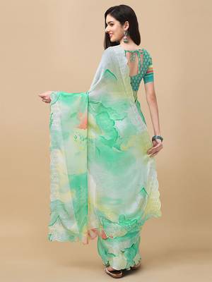MANNEQUINE STONE WORK SAREE WITH STONE WORK BLOUSE 3