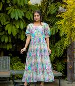 Multicolor  georgette maxi dress