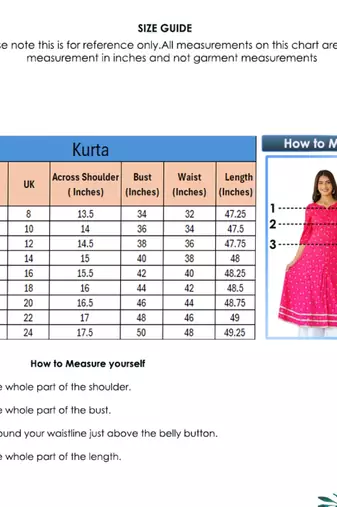 Women'S Floral Gold Printed Anarkali Kurti (Pink)