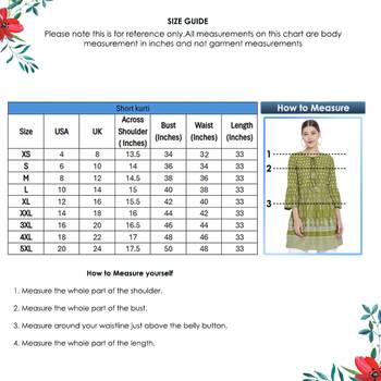 Women'S Rayon Floral Printed Short Kurti 6