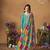 Turquoise color chinon silk salwar suits with chinon silk dupatta