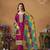 Rani pink color chinon silk salwar suits with chinon silk dupatta