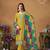 Yellow color chinon silk salwar suits with chinon silk dupatta