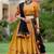 MUSTARD COLOR GAMTHI & MIRROR WORK COTTON SEMI-STITCHED CHANIYA CHOLI