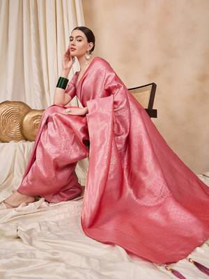 Riva enterprise women's kanjivaram Zari silk woven with golden woven border saree 1