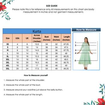 Women'S Rayon Ikat Printed Anarkali Kurta (Green) 6
