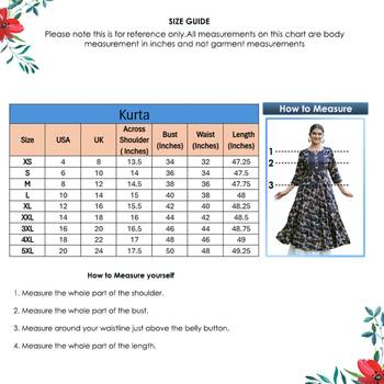 Women'S Plus Size Rayon Abstract Printed Anarkali Kurta (Blue) 6