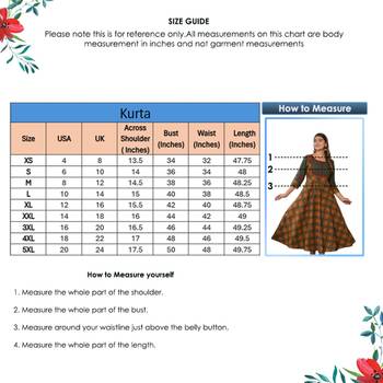 Women'S Floral Printed Pintucks Anarkali Kurta (Green) 6