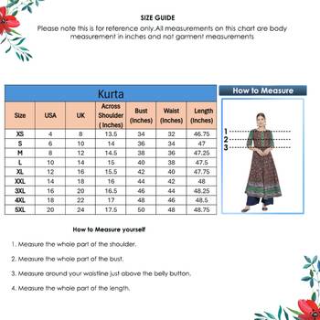 Women'S Cotton Floral Printed Anarkali Kurti (Multi) 6