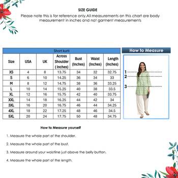 Women'S Rayon Floral Printed Flared Short Kurti (Green) 6