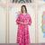 Women pink muslin pleated kurta & pant clothing set