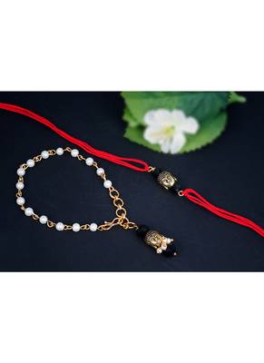 handmade buddha rakhi for brother, combo fancy design collection couple pair rakhi set 2