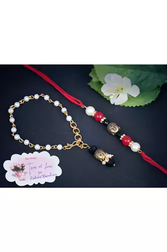 Handmade buddha rakhi for brother, combo pear fancy design collection couple pair rakhi set