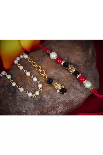 Handmade buddha rakhi for brother, combo pear fancy design collection couple pair rakhi set