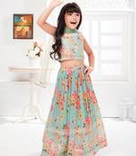 Multicolor Wedding Lehenga Choli for Kids