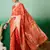 Orange Ethnic Jacquard c Partywear Ethnic Saree