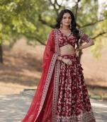 Designer Trending Dyeable Pure Viscose Jacquard Fabric Lehenga Choli & Dupatta Set