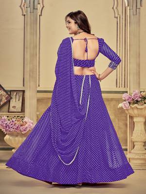 Purple Colour Special Navratri Lehenga Choli For Graceful Garba Festivals With Mirror And Thread Work 2