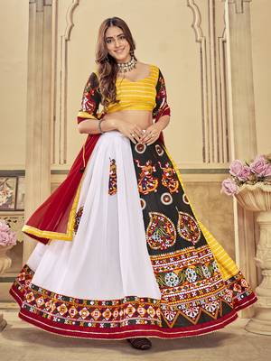 Multicolor Art Silk Embroidered Ghagra Choli 1