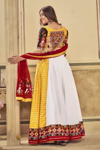 Multicolor Art Silk Embroidered Ghagra Choli