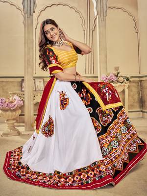 Multicolor Art Silk Embroidered Ghagra Choli 4