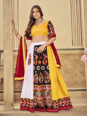 Multicolor Art Silk Embroidered Ghagra Choli 5