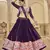 Purple Colour Mirror And Thread Work Garba Special Navratri Lehenga Choli