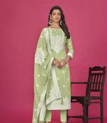 Pista colour organza suit for trendy girlish party looks with resham work