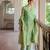 Green colour ethnic style woven designer chanderi silk salwar suit