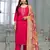 Beautiful pink colour rayon cotton readymade suit with graceful embroidery work for ethnic party looks