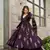 Heavy and ethnic graceful looks purple colour palazzo dress for partywear looks