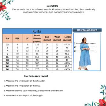 Women'S Lehariya Printed Anarkali Kurti(Blue) 7