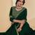 pure cotton soft silk dark green saree for mehndi ceremony