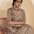 brown colour soft cotton silk saree with designer blouse