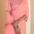 peach colour soft cotton silk saree with designer blouse