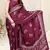 Magenta Chiffon Paisley Batik Print Saree With Unstitched Blouse Piece