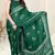 Green Chiffon Paisley Batik Print Saree With Unstitched Blouse Piece