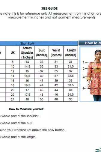 Women'S Floral Placement Printed Short Kurti (Red)
